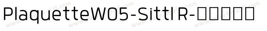 PlaquetteW05-Sittl R字体转换
